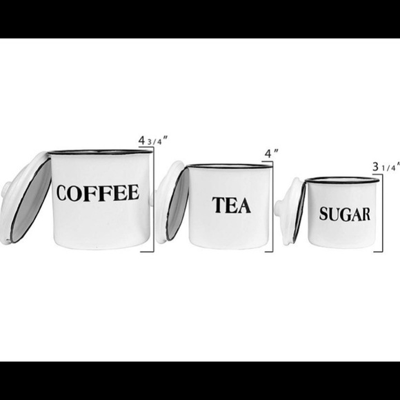 Rustic white canisters - Picture 3 of 4